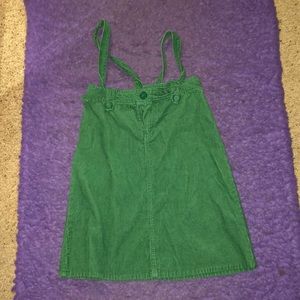 Green skirt overalls